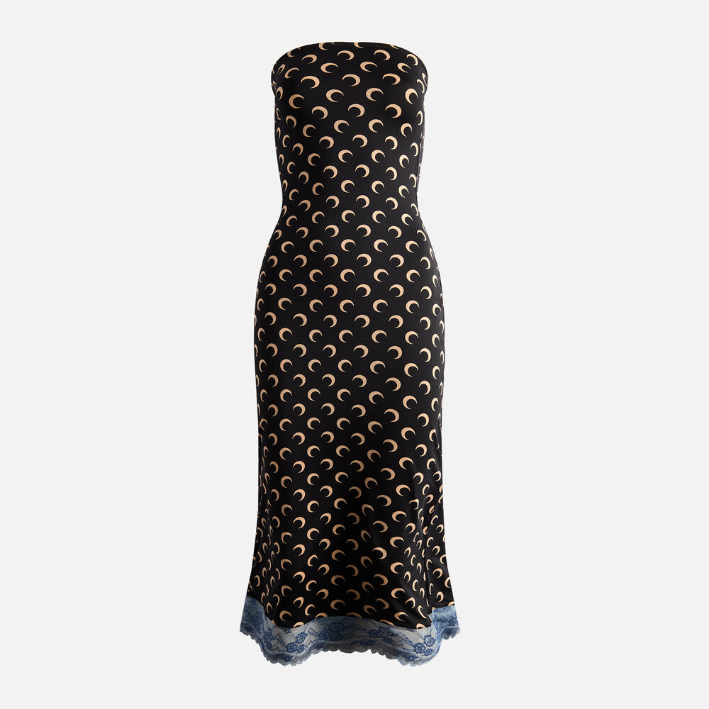

Платье MARINE SERRE Recycled Moon Jersey Bustier Dress, цвет Inverse Tan