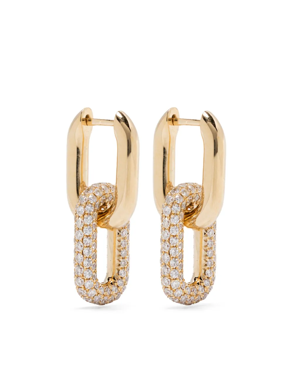 

Серьги Double Partial из желтого золота с бриллиантами SHAY, золотой