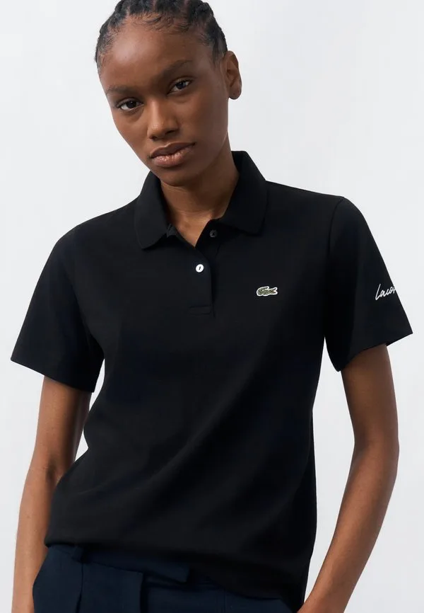 Рубашка поло Lacoste Noir, Классическая однотонная модель