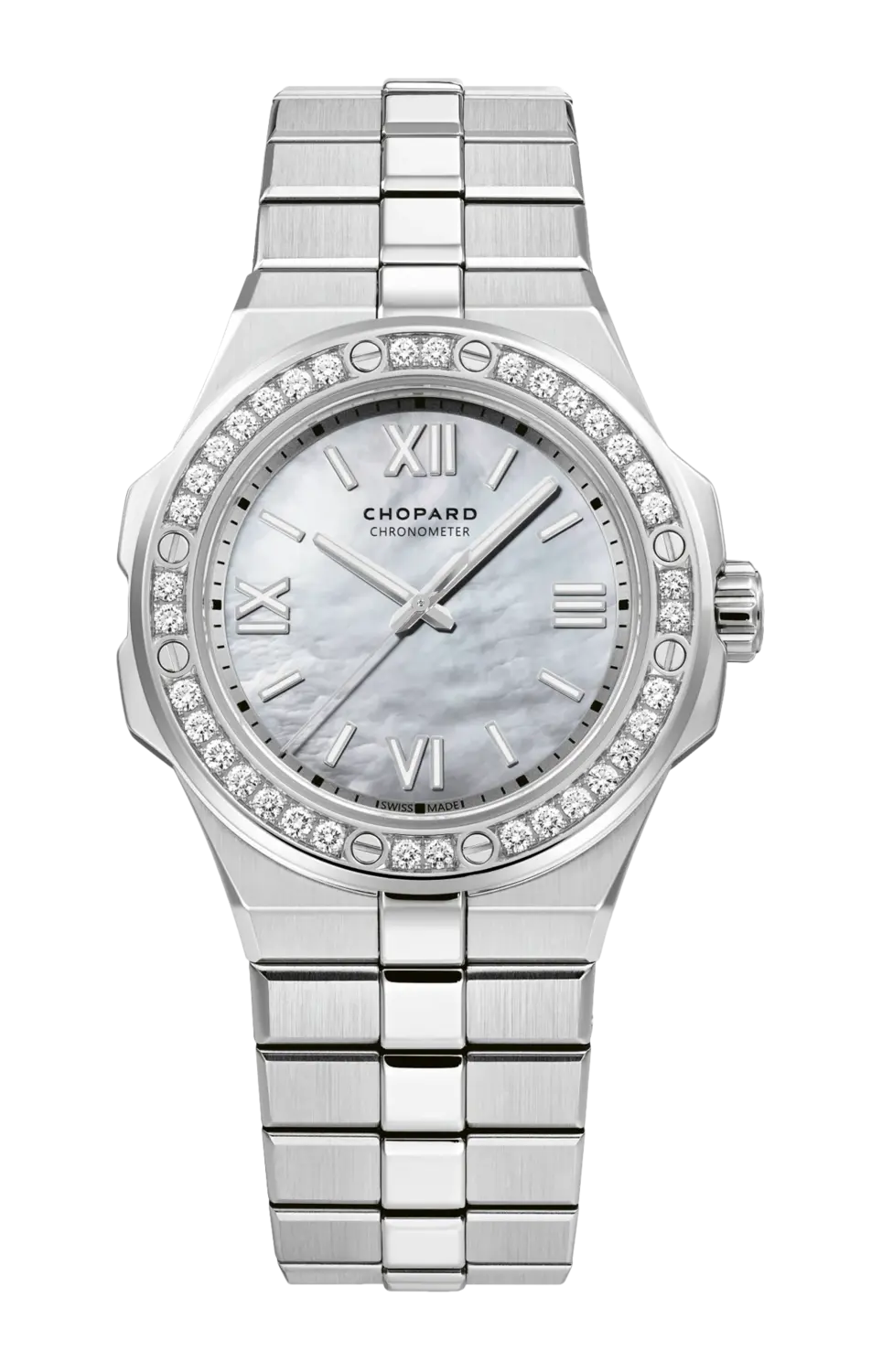 

Часы Chopard Alpine eagle small из стали с бриллиантами 36 мм