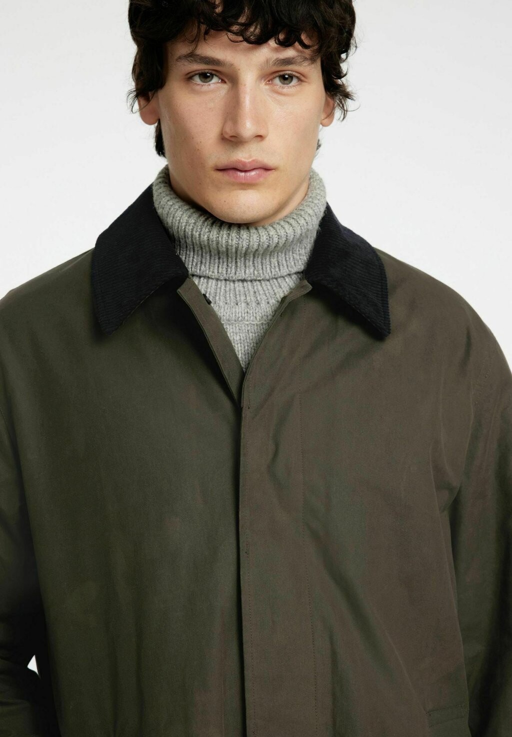 

Короткое пальто SLHWALTER WAXED Selected Homme, темно-зеленый