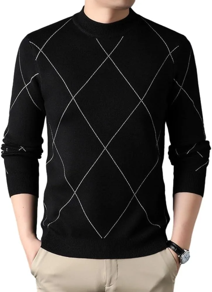 

Мужской свитер-пуловер с длинным рукавом, теплый, однотонный SWEPER