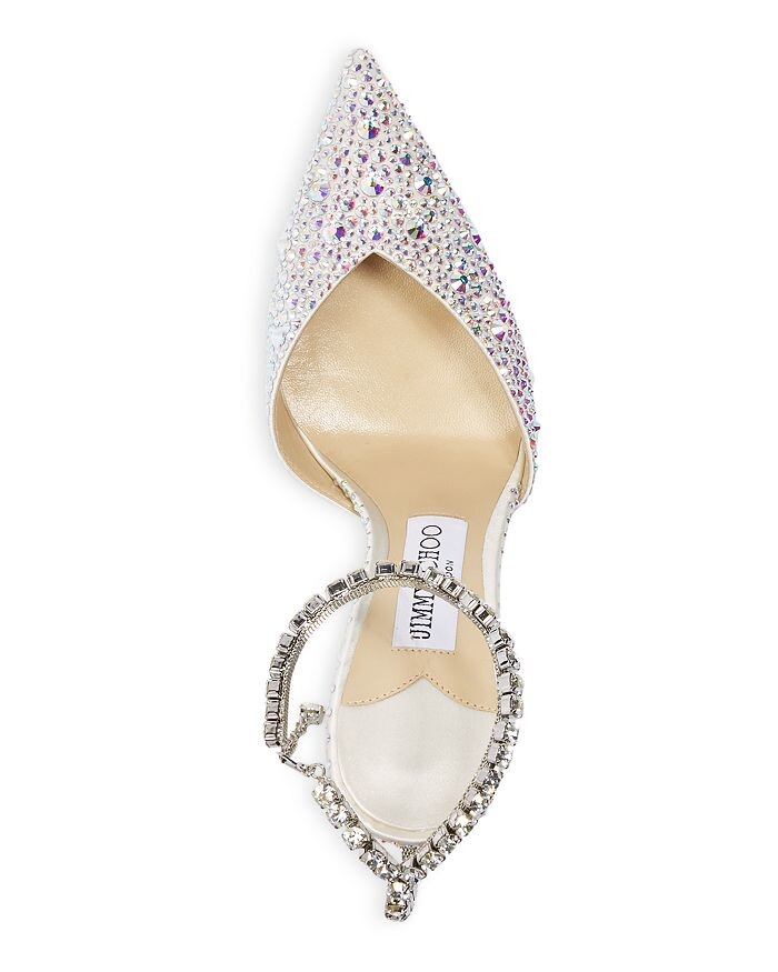 Женские туфли-лодочки с острым носком Saeda 100 с украшением Jimmy Choo — фото 4