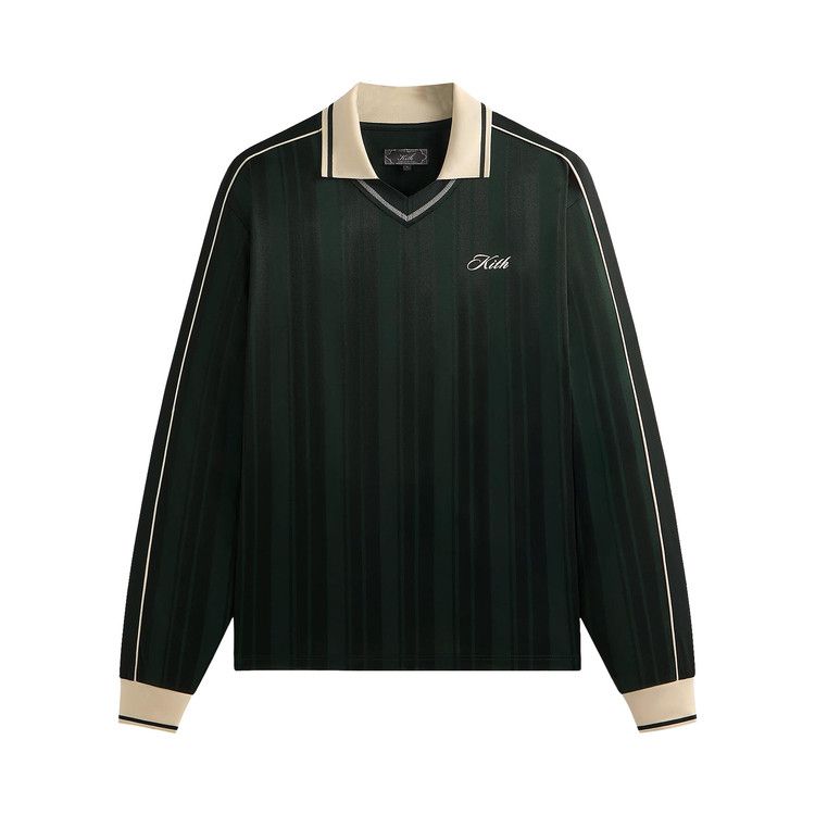 

Поло Kith Pinstripe Tricot Panelled Long-Sleeve Tap In Polo, Stadium
