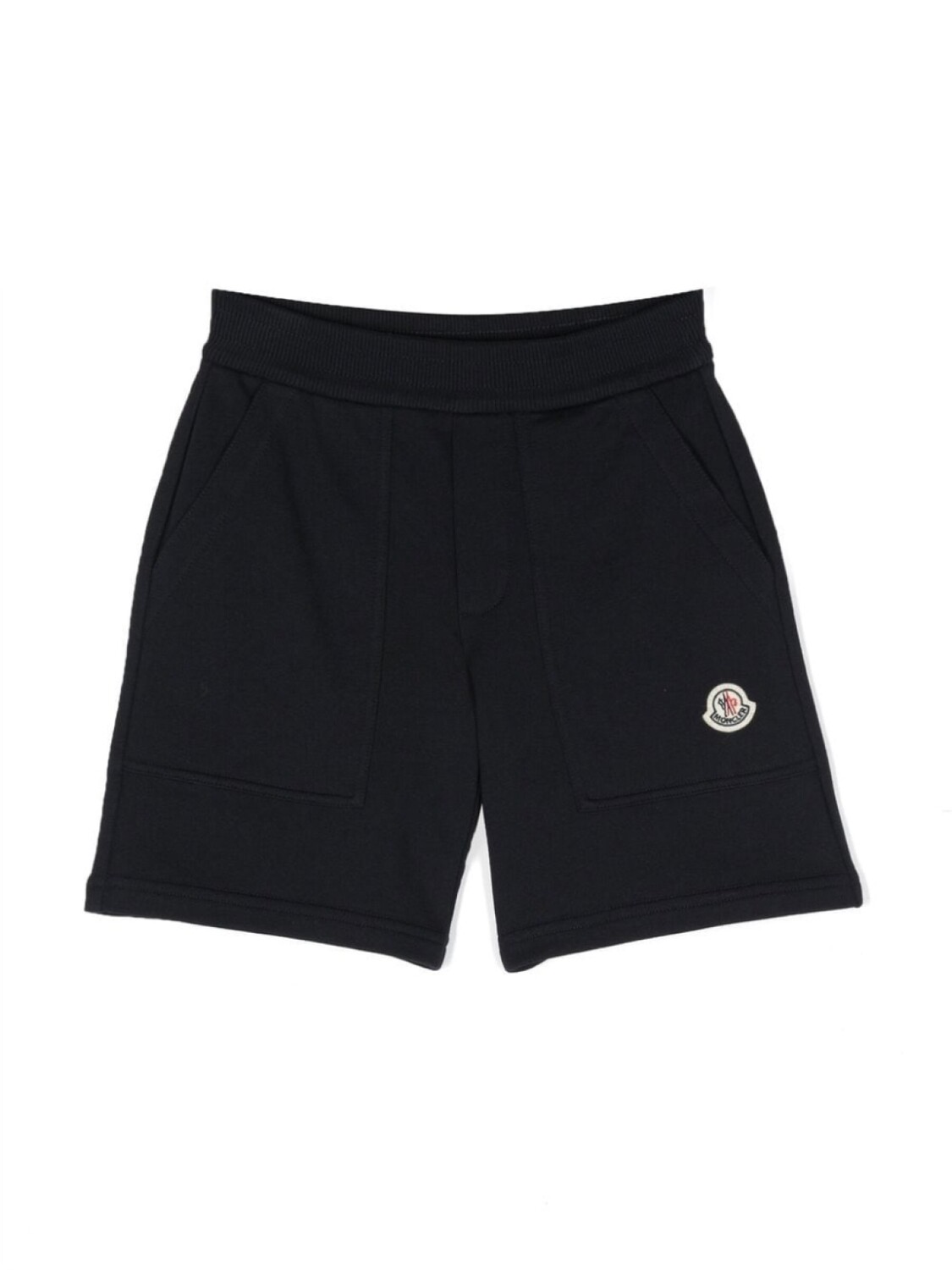 

Moncler Enfant шорты с нашивкой-логотипом, синий