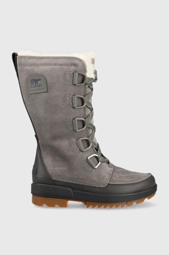 Зимние ботинки Sorel Torino II Tall из натуральной кожи, серый