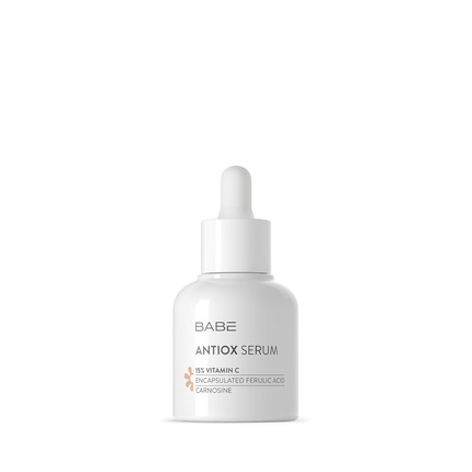 

LABORATORIOS BABÉ Antiox Serum 30 мл Сыворотка для лица с витамином C Восстанавливающая и антиоксидантная Осветляющая сыворотка для лица с феруловой кислотой и ниацинамидом Омолаживающая и балансирующая