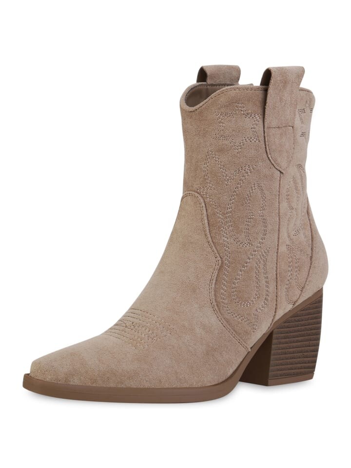 

Ботильоны VAN HILL Cowboy Boots Ava, цвет tan velours