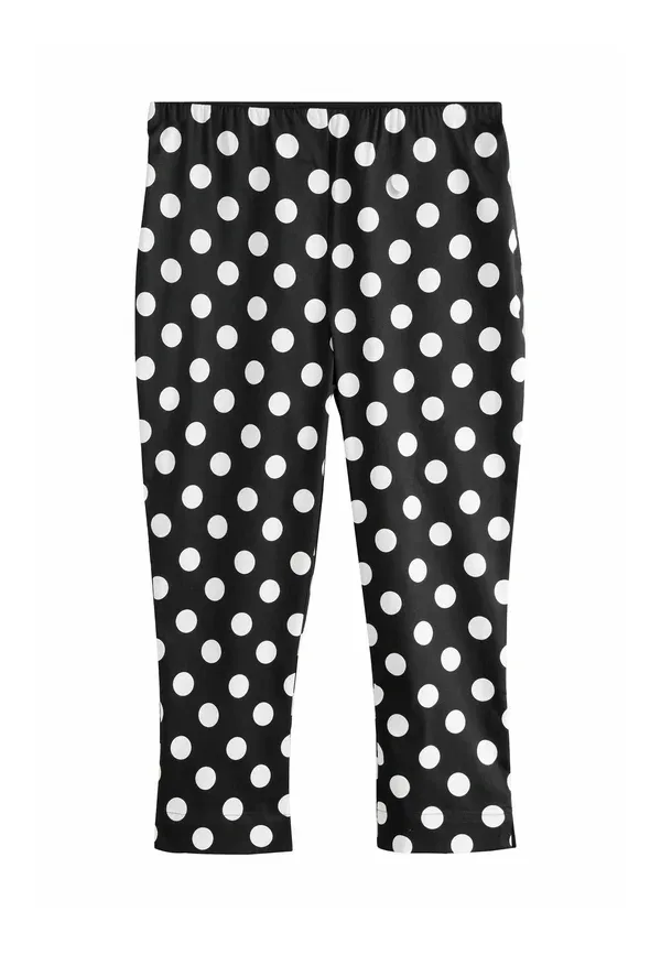 Брюки Next, Regular fit capri cropped length, черно-белый горошек