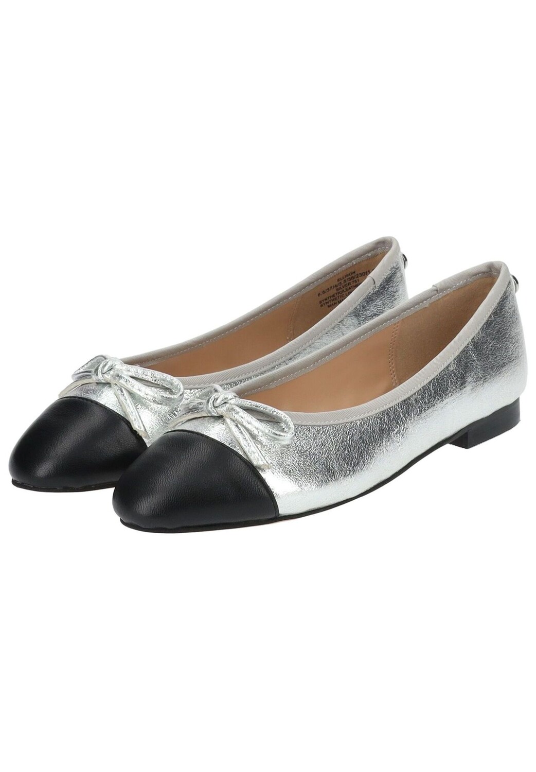 Кожаные/синтетические балетки STEVE MADDEN, серебряный — фото 4