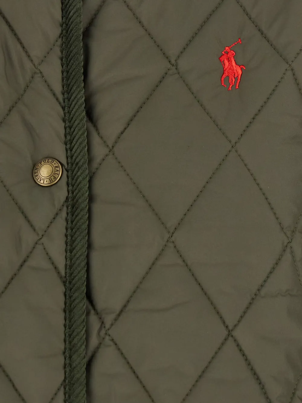 Стеганая куртка с вельветовым воротником POLO RALPH LAUREN, зеленый — фото 3