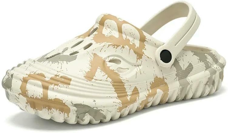 

Мужские тапочки, нескользящие с толстой подошвой, садовые сабо, пляжная обувь, обувь для бродьбы по воде Dmmwcx, бежевый