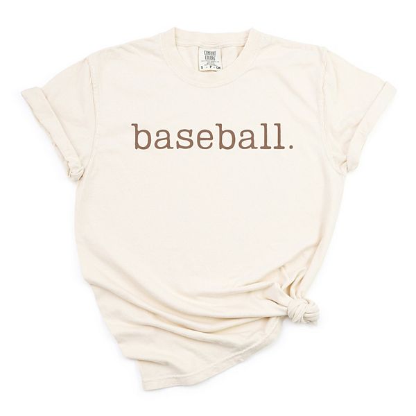 

Футболка с принтом Baseball typewriter, женская, окрашенная в готовом виде Simply Sage Market, Ivory