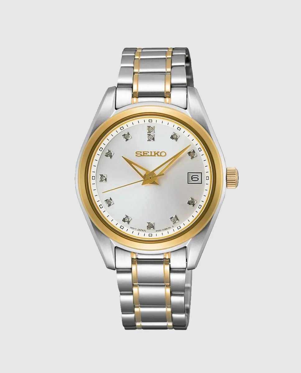 

Женские часы Ladies SUR582P1 из стали с серебряным ремешком Seiko, серебряный