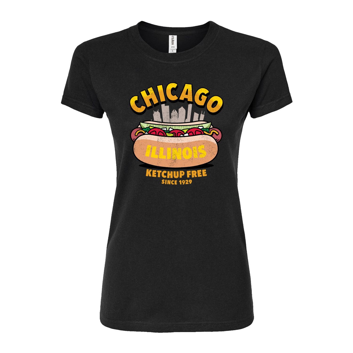

Футболка с рисунком Chicago Hot Dog для юниоров Licensed Character, черный