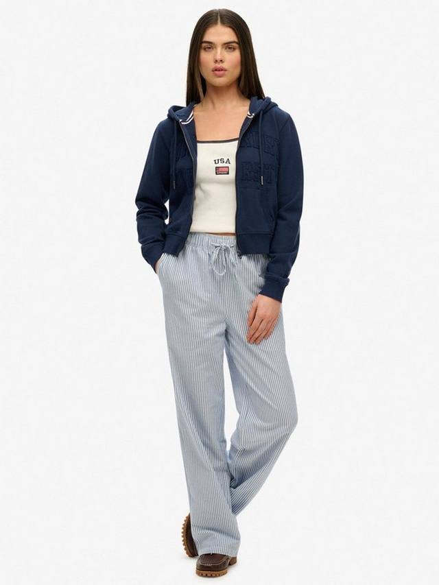 Athletic Essentials тонированная укороченная худи с молнией Superdry, Richest Navy — фото 3