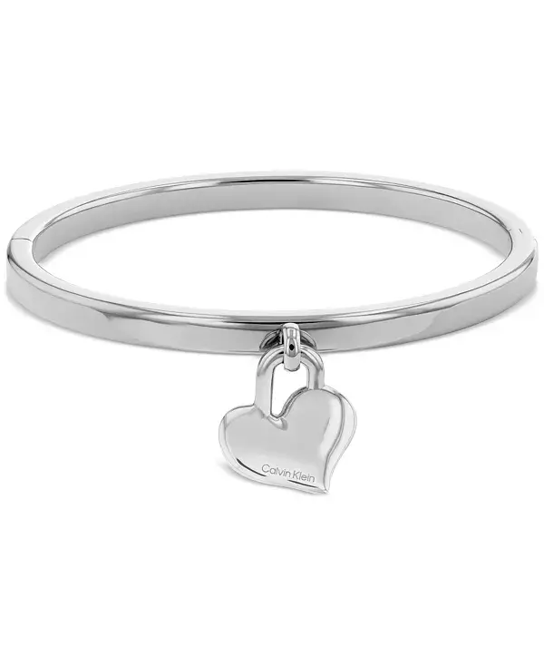 

Браслет из нержавеющей стали с подвеской в виде сердца и логотипом Calvin Klein, silver