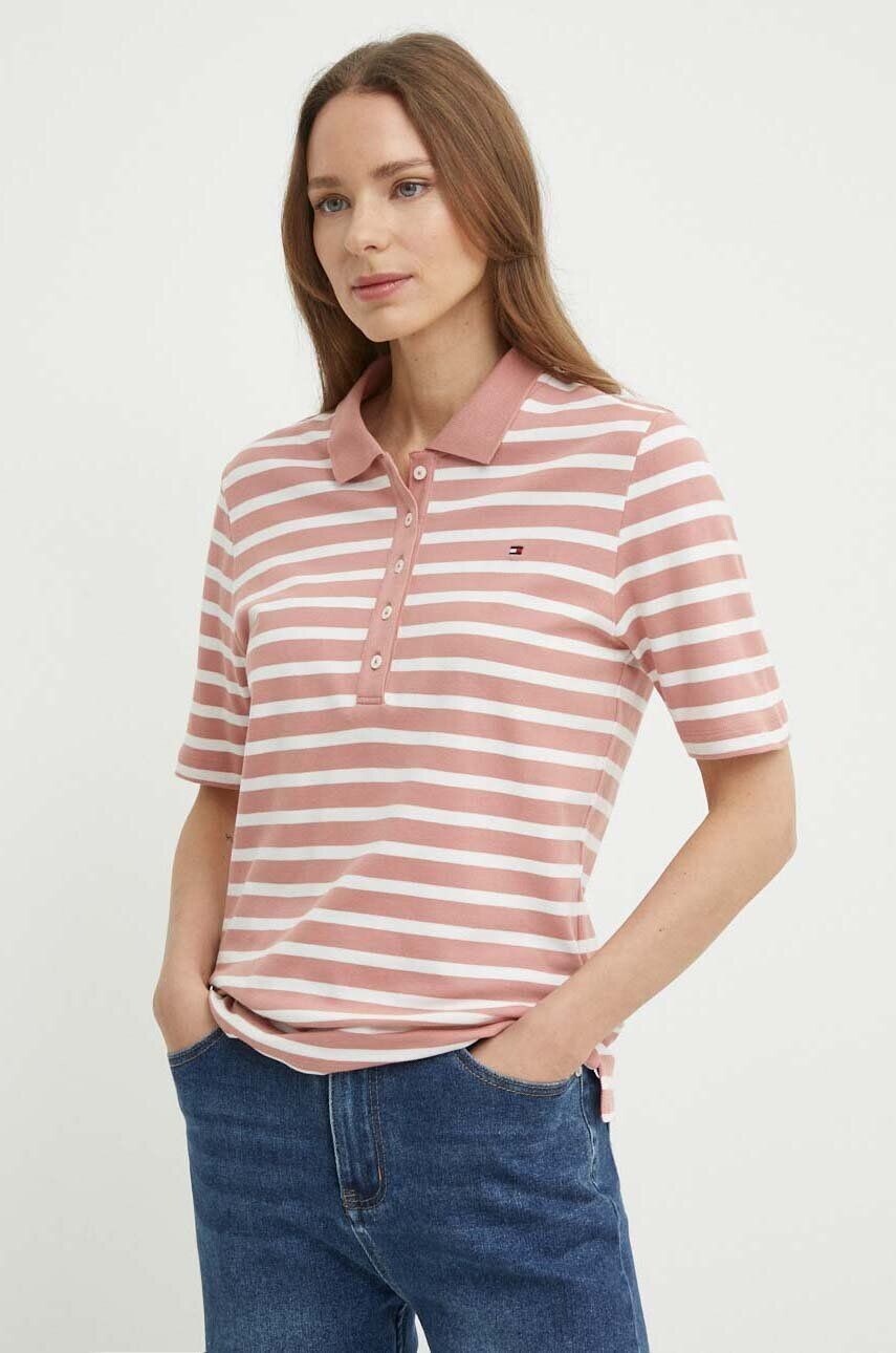 

Поло Tommy Hilfiger, розовый