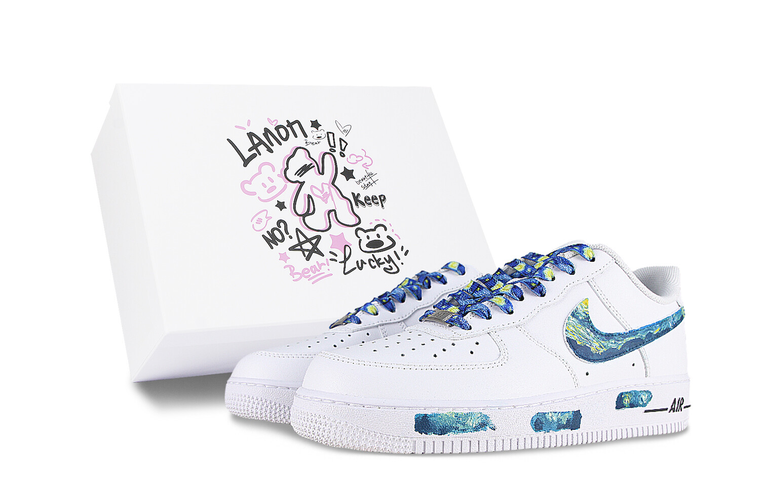 

Кроссовки Nike Air Force 1 Skateboard Shoes Men Low-Top Blue, Белый, Кроссовки Nike Air Force 1 Skateboard Shoes Men Low-Top Blue