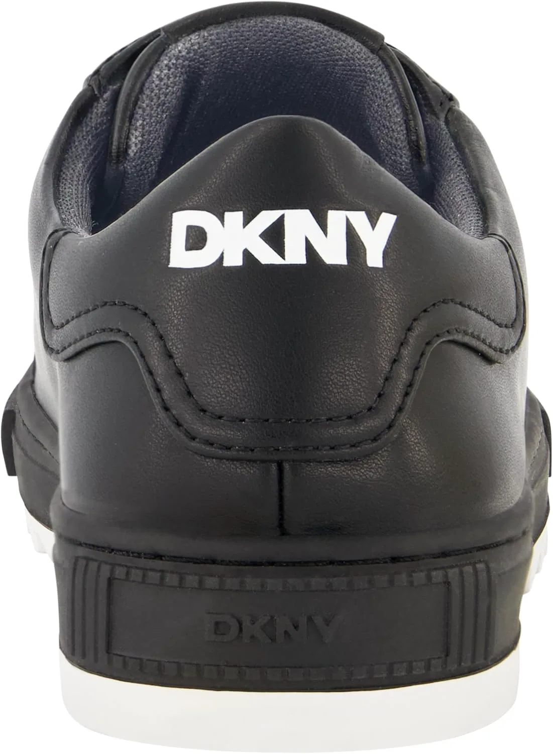 Мужские кроссовки DKNY с двухцветной зубчатой подошвой, круглым носком и шнуровкой, черный — фото 3
