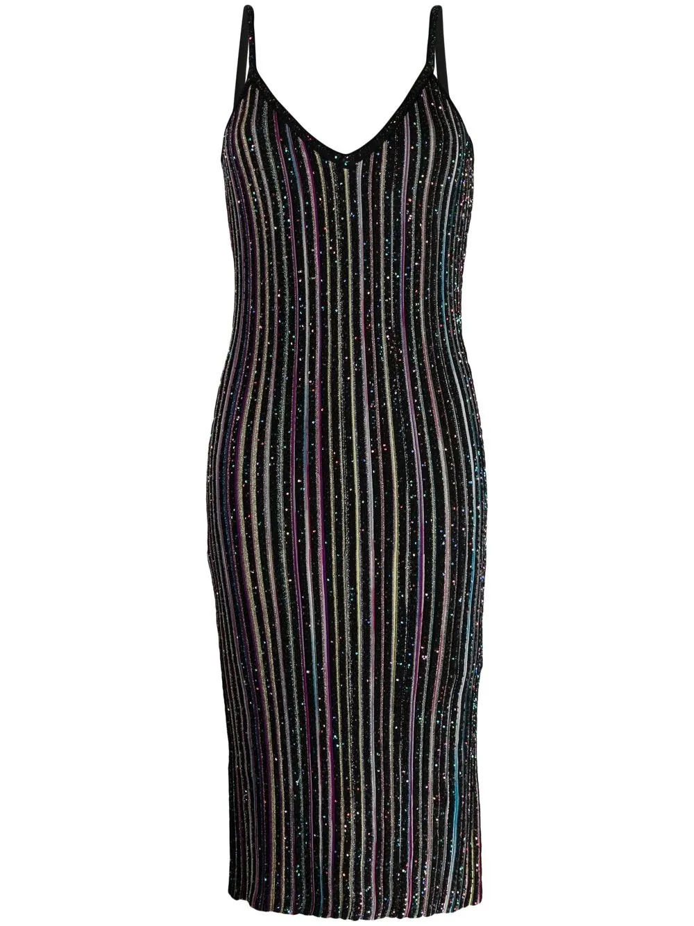 

Трикотажное платье с блестками Missoni, черный