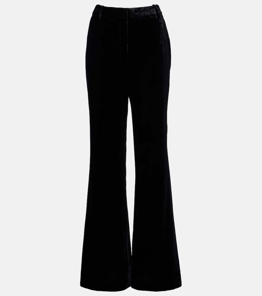 

Эффи брюки с высокой талией расклешенные вельвет Nili Lotan, Black