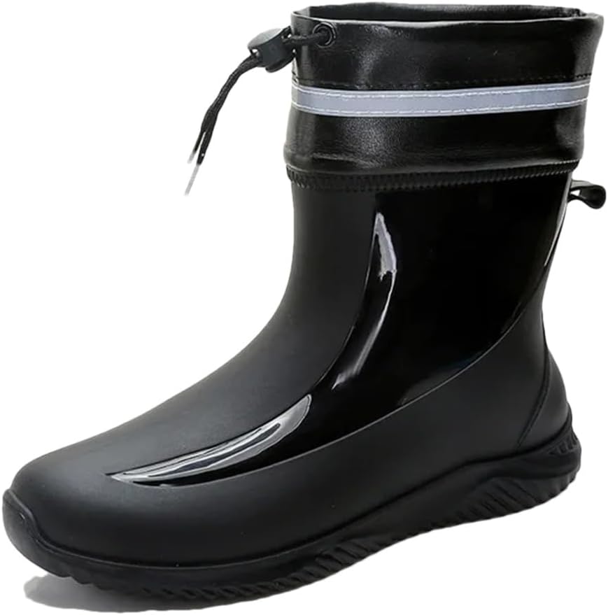 

Мужские и женские дождевые сапоги Wjnvfioo, противоскользящие, износостойкие, для активного отдыха на улице, водонепроницаемые безопасные обувь, черный