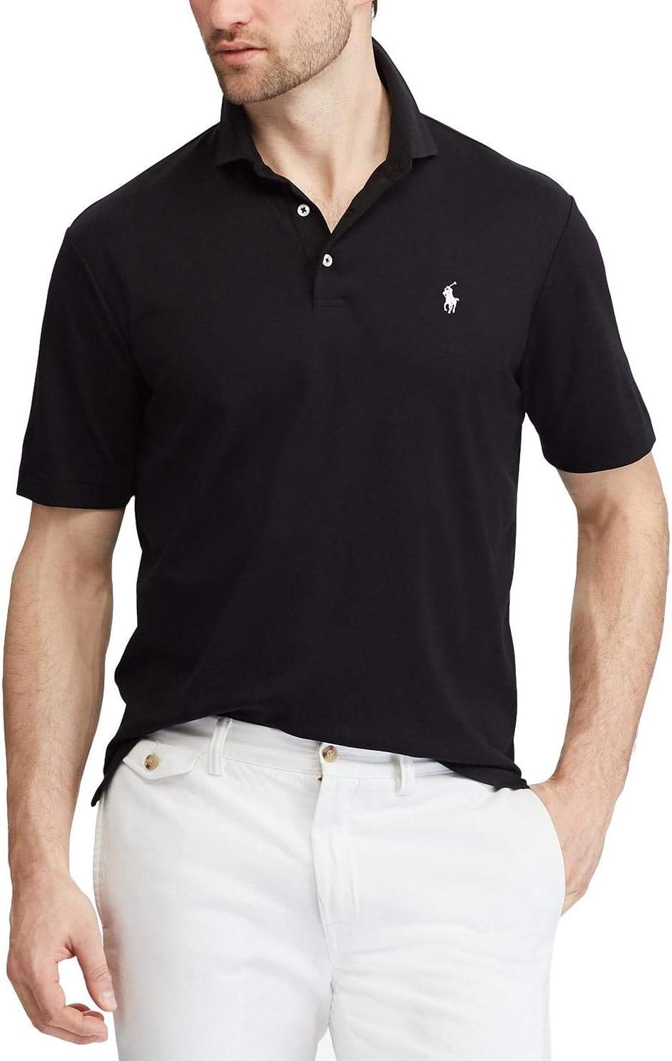 POLO RALPH LAUREN Мужская новая классическая футболка-поло, Polo Black — фото 2