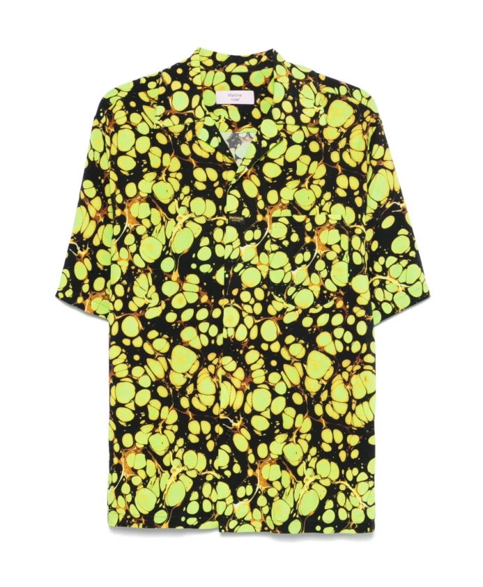 

Зеленая рубашка с отложным воротником Martine Rose, мультиколор