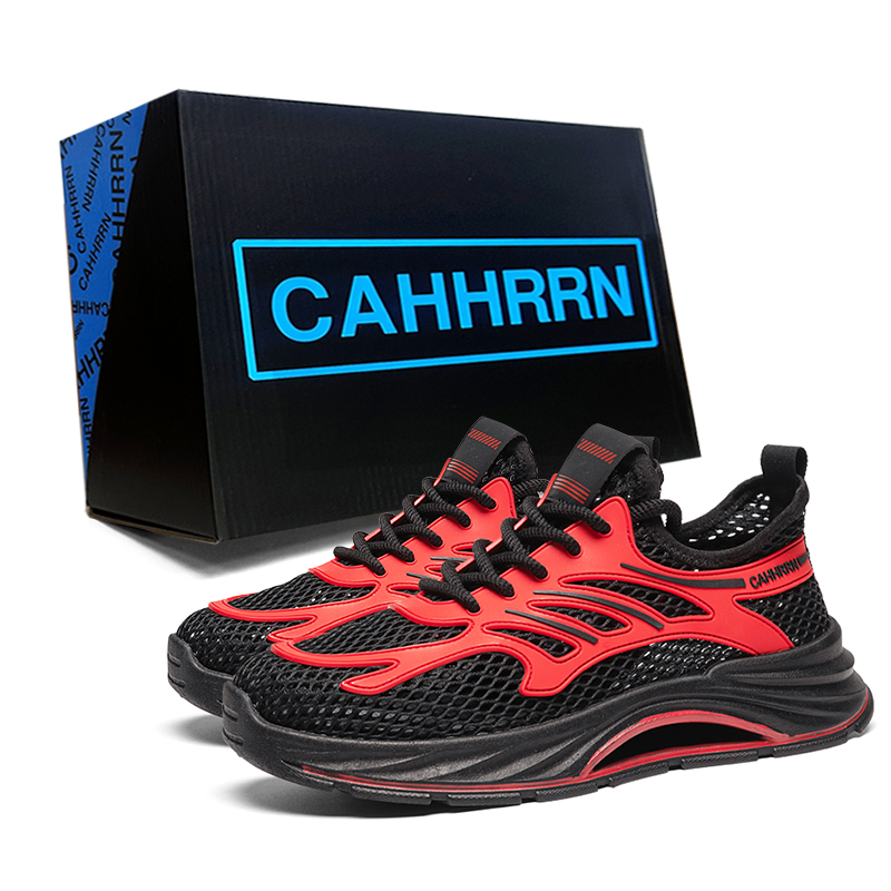 

CAHHRRN Дышащие мужские повседневные кеды низкие черно-красные, цвет Black Red