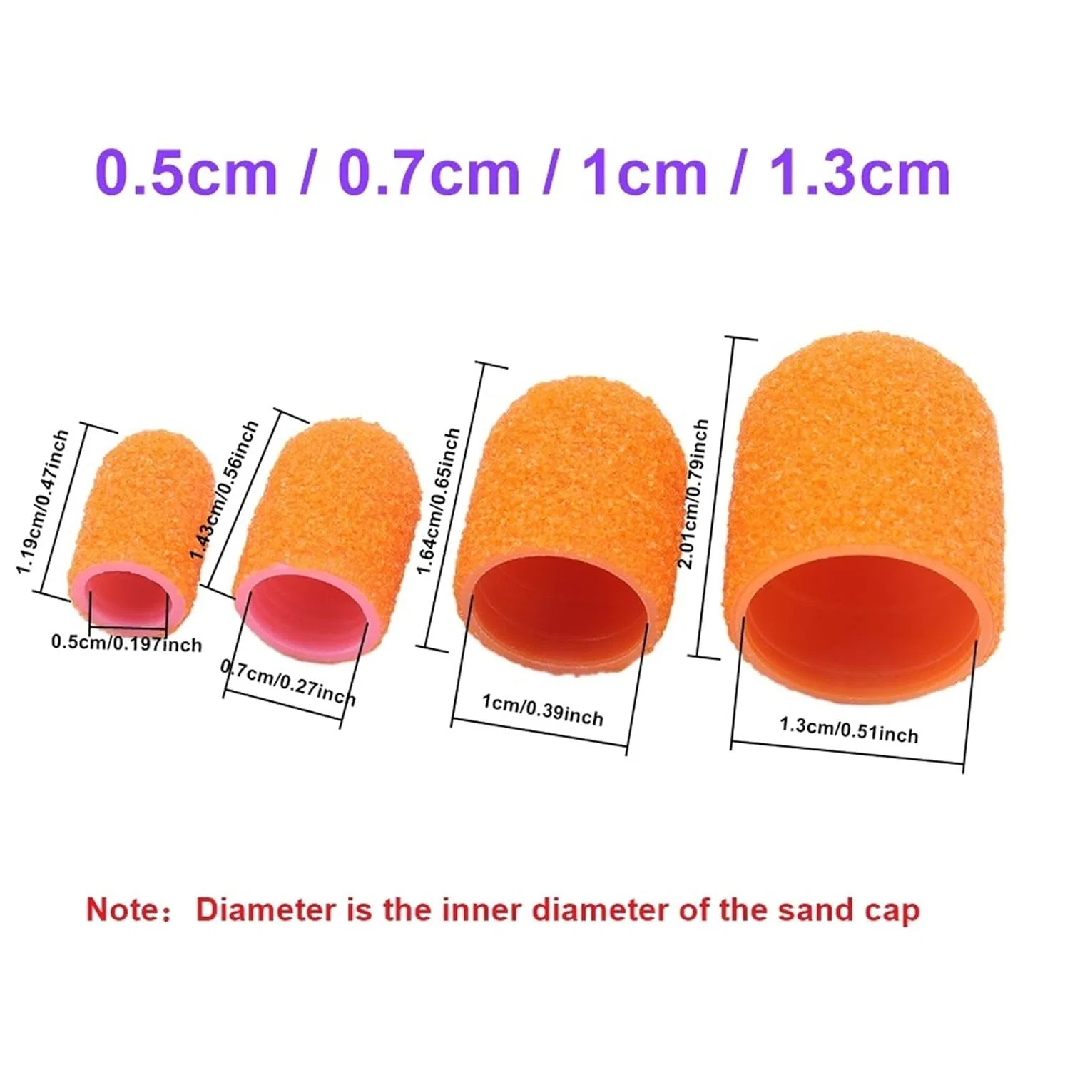 Насадки для шлифовки ногтей, 50 шт., 7 мм ‎Sfoikvg, 50 Pieces 7 Mm — фото 3