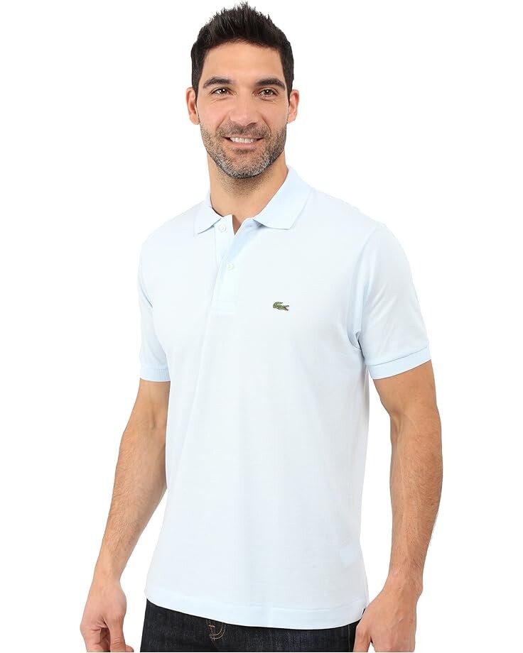 Поло Lacoste L1212 Classic Pique Shirt, цвет Rill Light Blue — фото 2