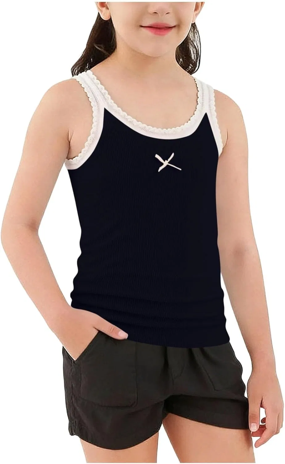 Детский топ-майка Cotton Tank Tops Zzalalana, Black