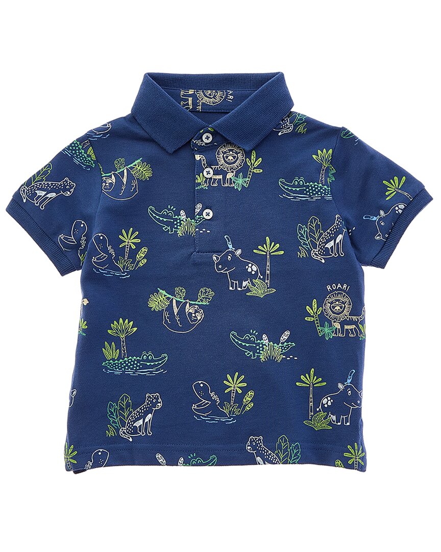

Поло Mayoral с тропическим принтом, синий