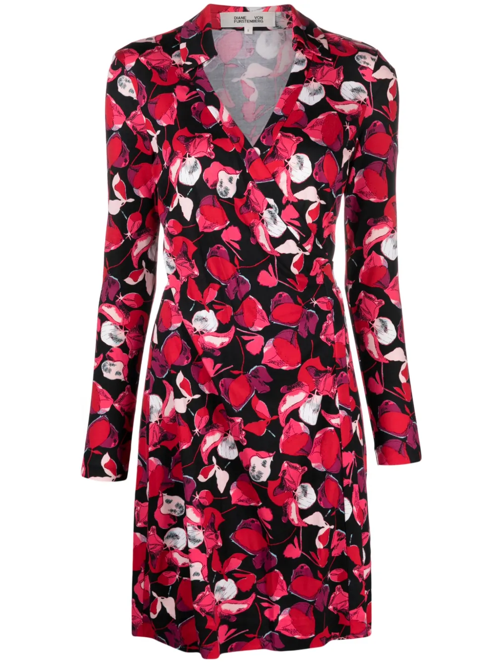 

Платье Jeanne с цветочным принтом DVF Diane von Furstenberg, черный