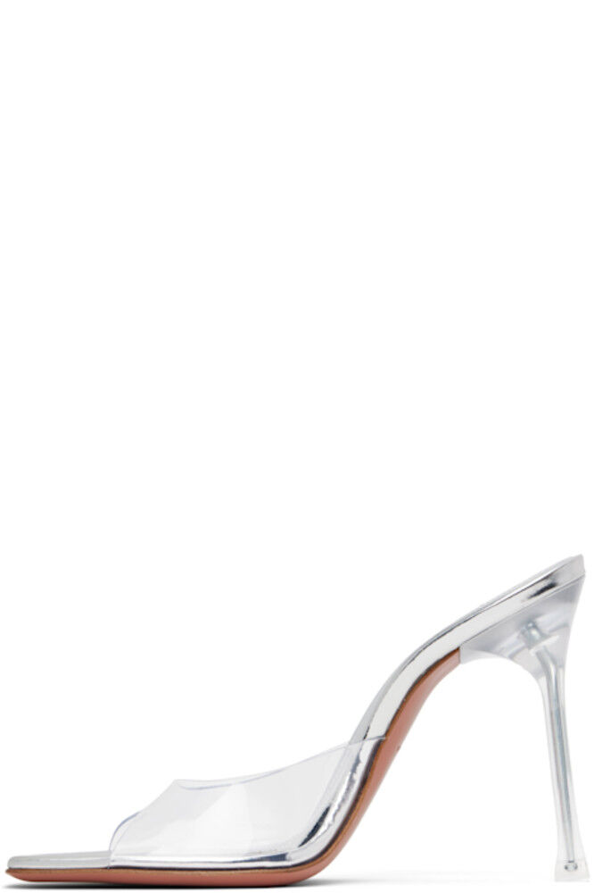 Эксклюзивные прозрачные босоножки на каблуке Alexa Glass 105 от SSENSE Amina Muaddi — фото 3