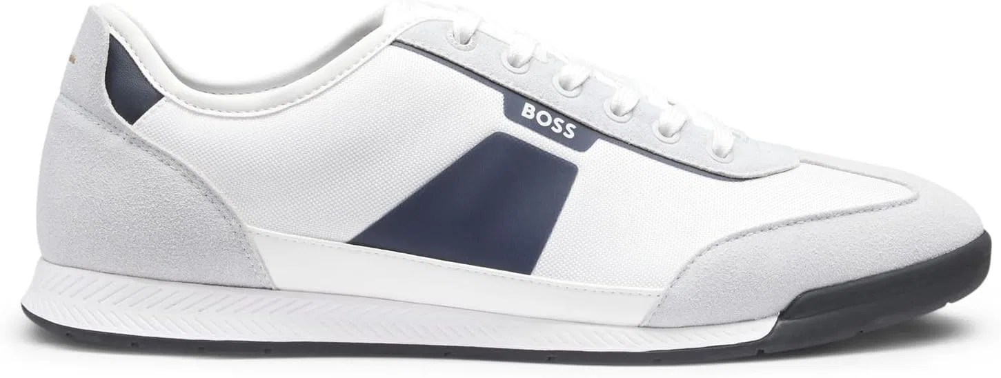 Мужские кроссовки BOSS Nitan_Lowp_nymith 10271652 01 с низким профилем, Open White