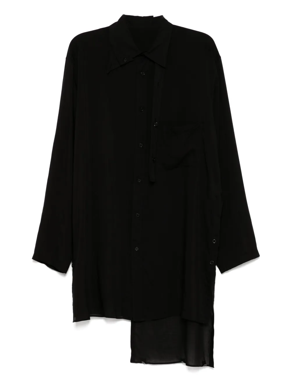 

Двухслойная рубашка Yohji Yamamoto, черный