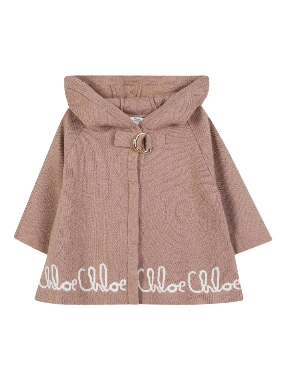 

Пальто с капюшоном Chloé Kids, нейтральный