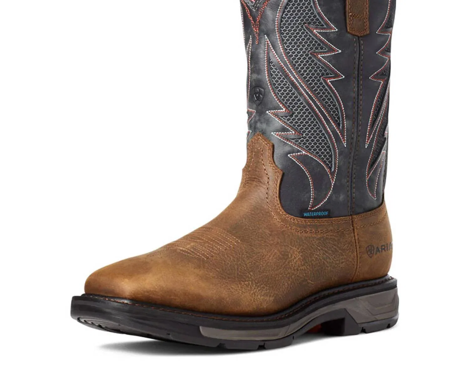 ARIAT Мужские водонепроницаемые рабочие ботинки Venttek H20 Workhog Xt коричневого/стального цвета