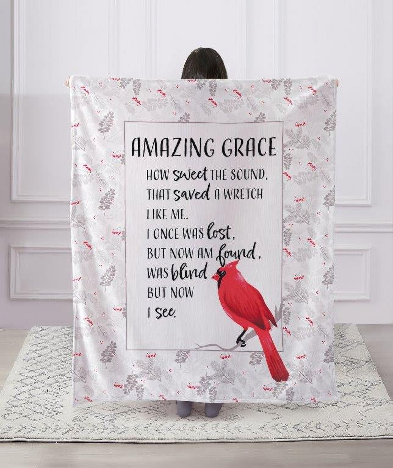 

Плюшевое одеяло Cardinals-Amazing Grace 50x60 дюймов, белый