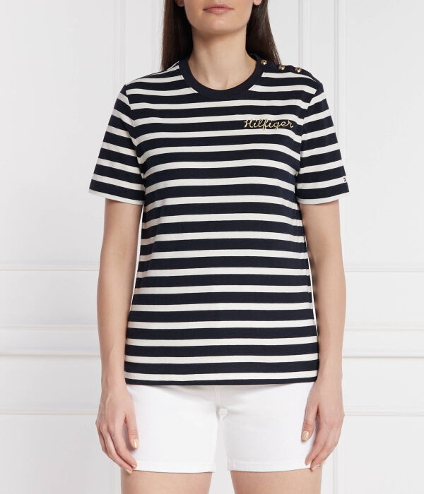 

Футболка золотая пуговица c-nk ss Regular fit Tommy Hilfiger, синий