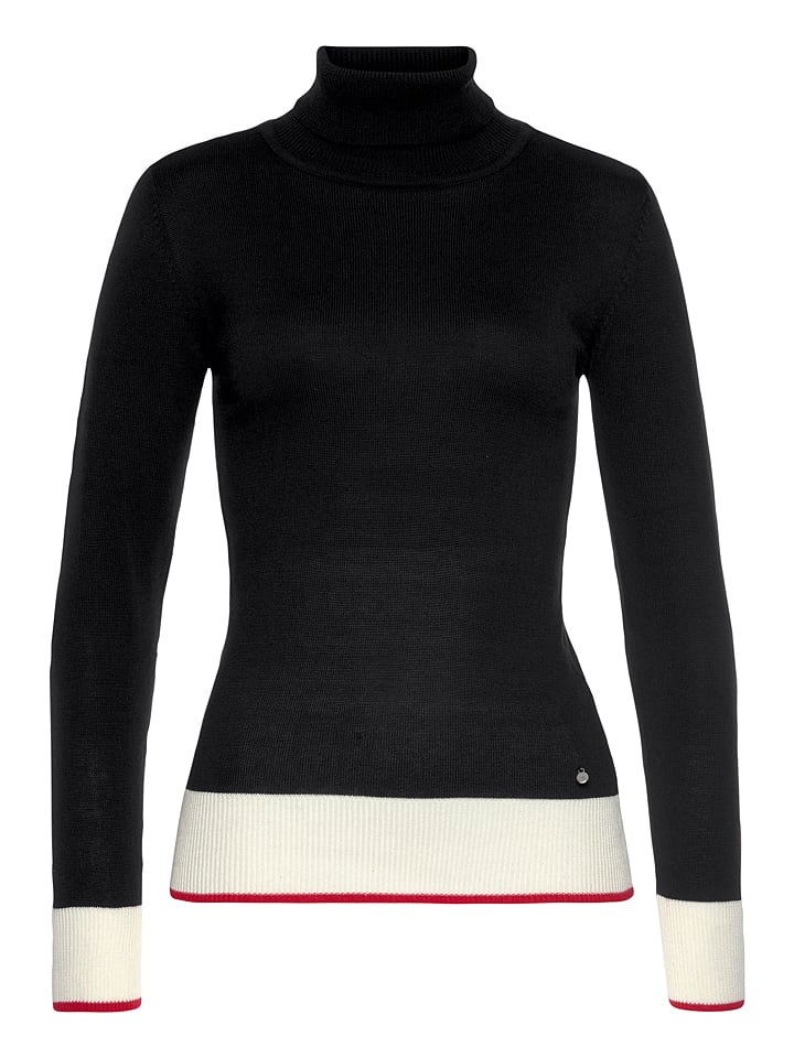 

AJC Черно-белый свитер с высоким воротником