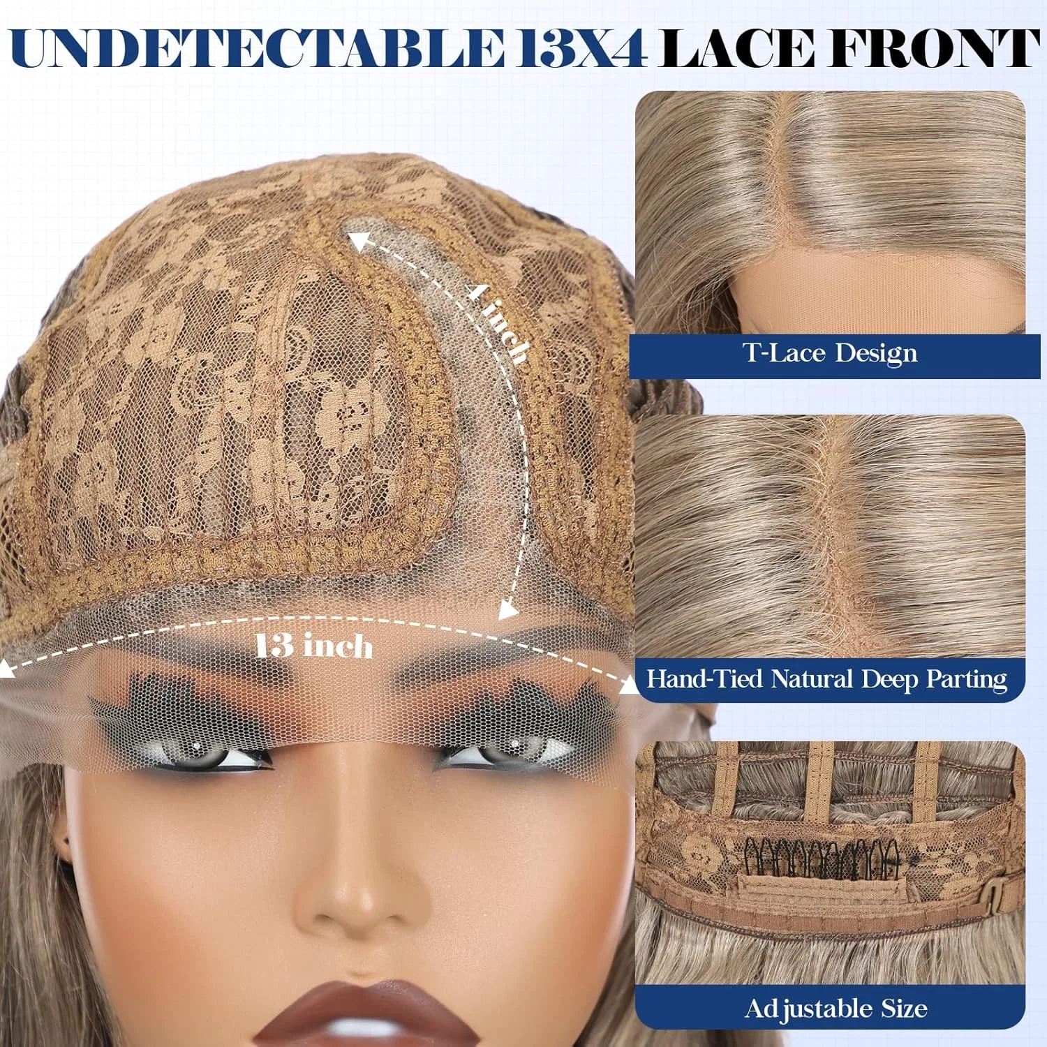 Женский синтетический парик «T-Lace Front» от HAIRCUBE Haircube, Ash Blonde Melange — фото 4
