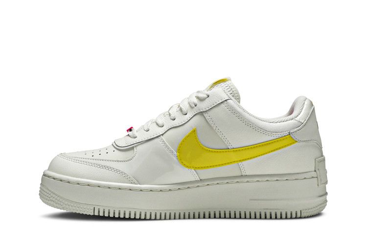 Кроссовки Nike Wmns Air Force 1 Shadow 'Sail Opti Yellow', белый — фото 4