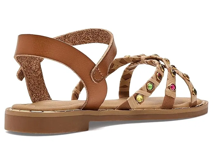 Сандалии с мульти-гемами Steve Madden Kids, Cognac Multi — фото 4