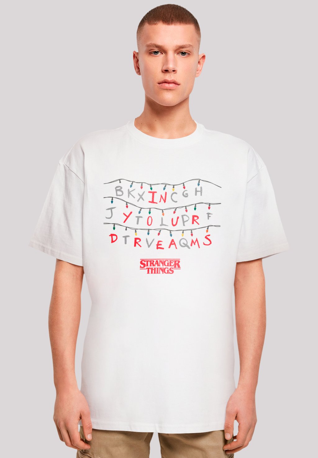 

Футболка с принтом STRANGER THINGS IN YOUR DREAMS NETFLIX TV SERIES F4NT4STIC, белый