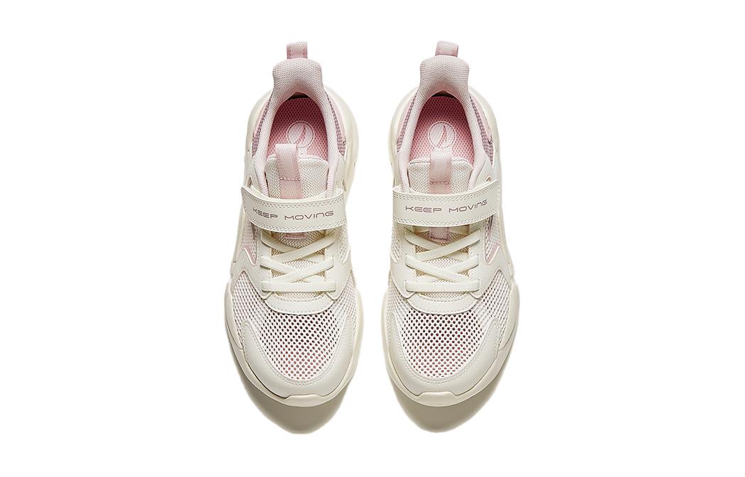Футболка Fresh Look Cushioning, износостойкие низкие детские беговые кроссовки бело-фиолетово-розовые Antakids, цвет слоновая кость/фиолетовый таро/нежно-розовый прозрачный — фото 3
