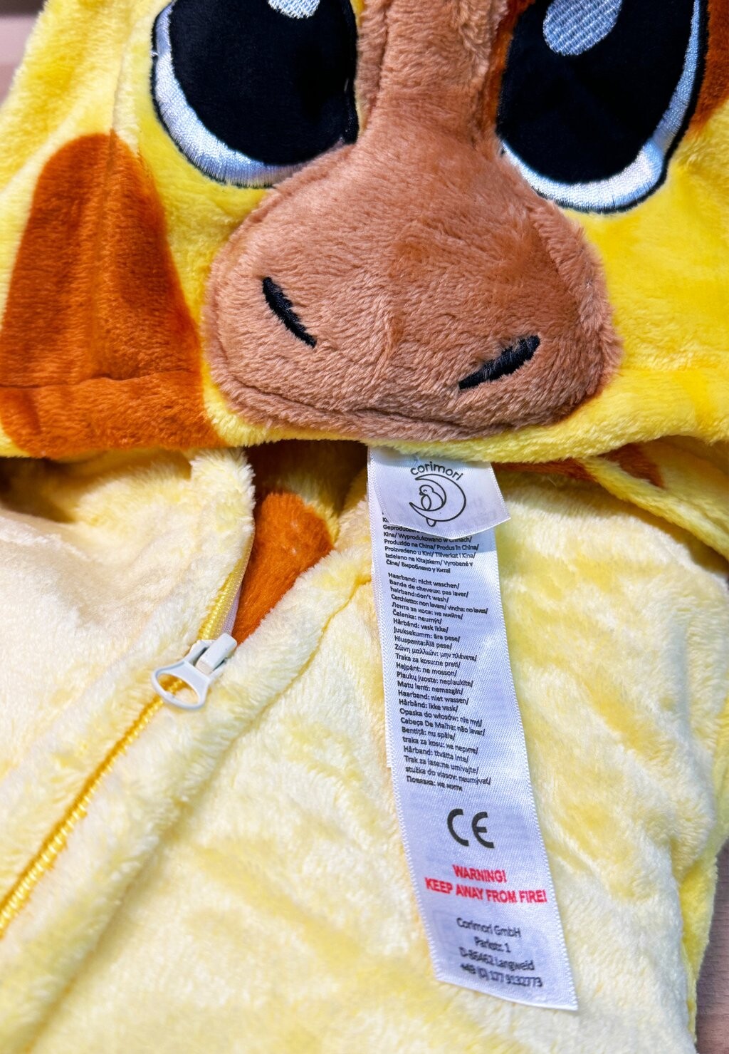 

Комбинезон GIRAFFEN KOSTÜM FASCHING Corimori, желтый