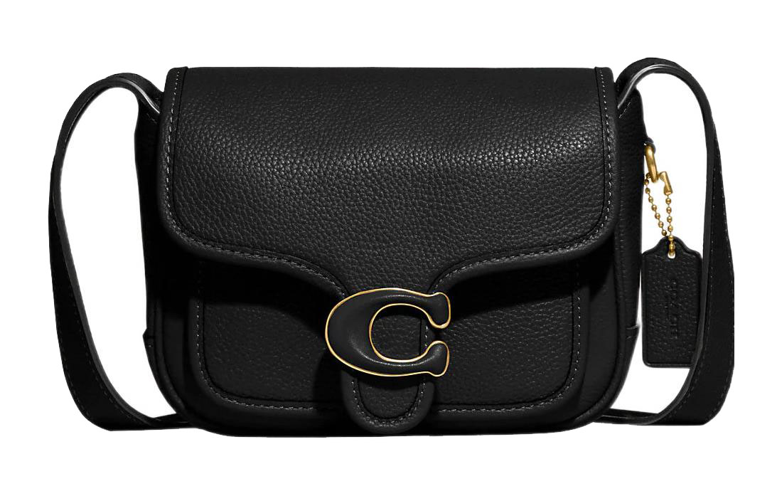 

Coach Сумка через плечо из зернистой кожи с отделкой из телячьей кожи, маленькая женская, черная